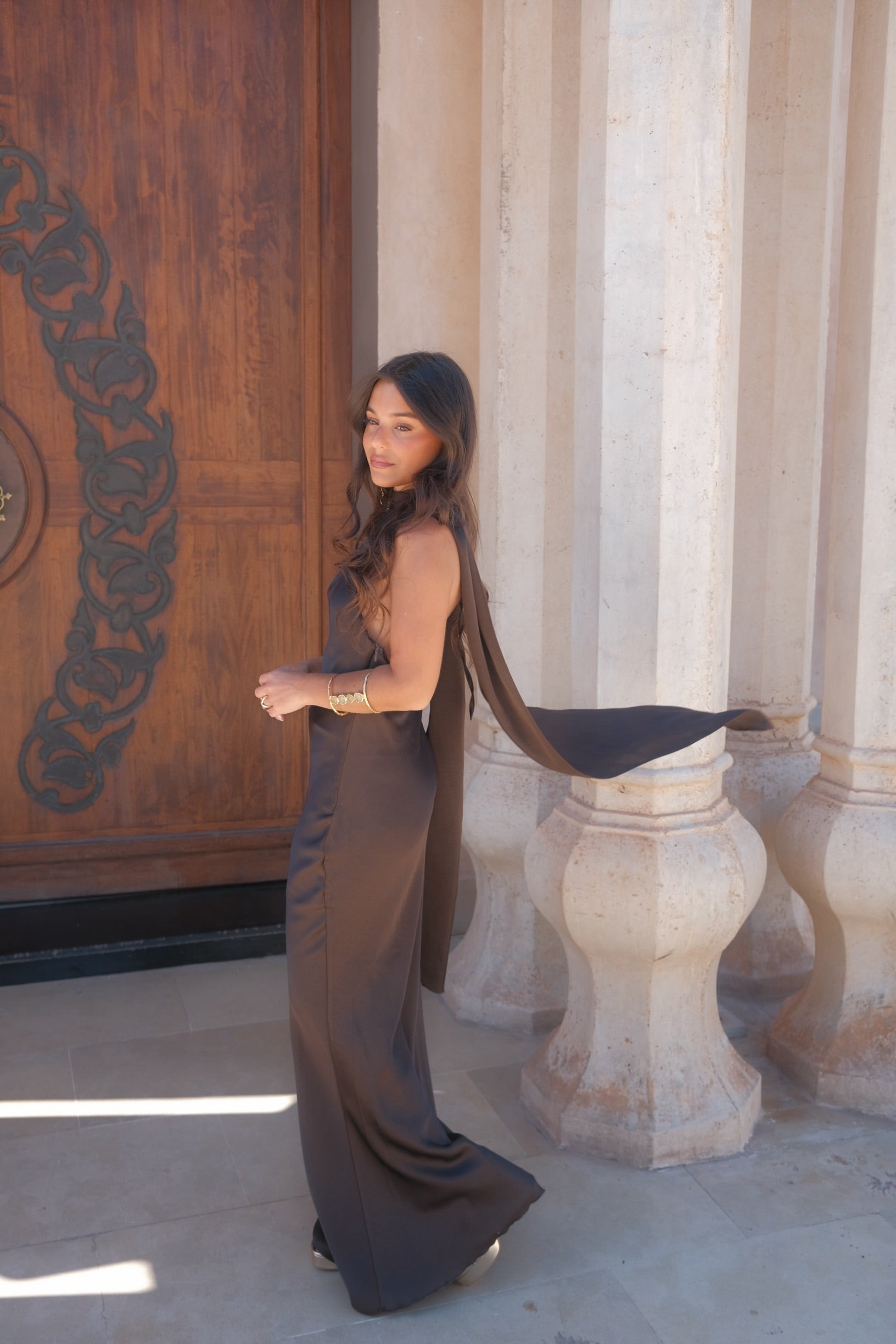 Vestido Safira en marrón