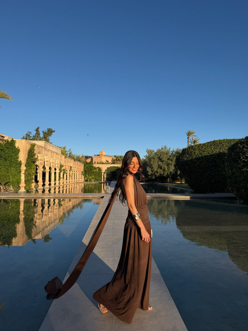 Vestido Paloma en marrón